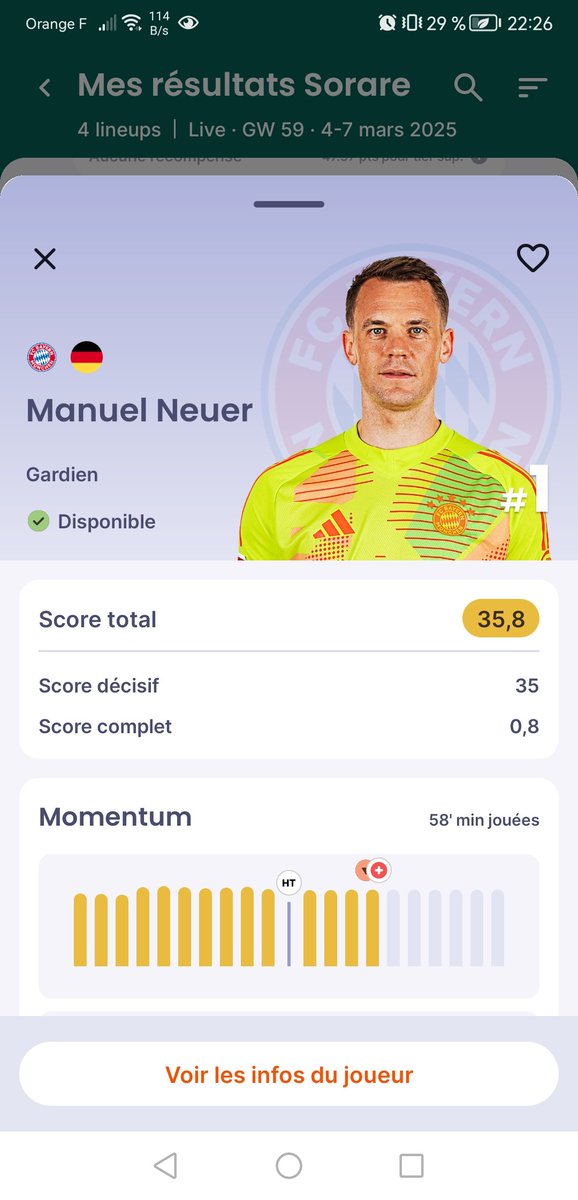 Mais nan... Pouvait pas attendre 2mn 🤦 <a href="/Sorare/">Sorare</a>