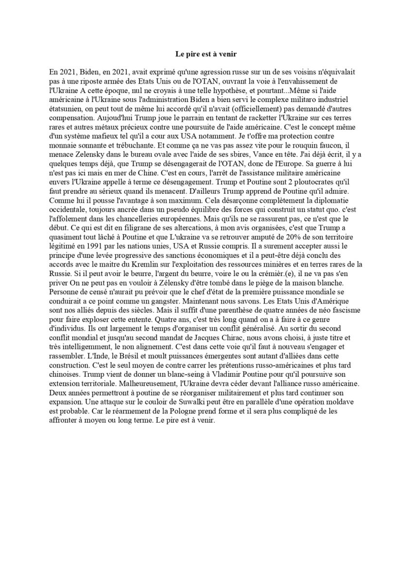 Le pire est à venir