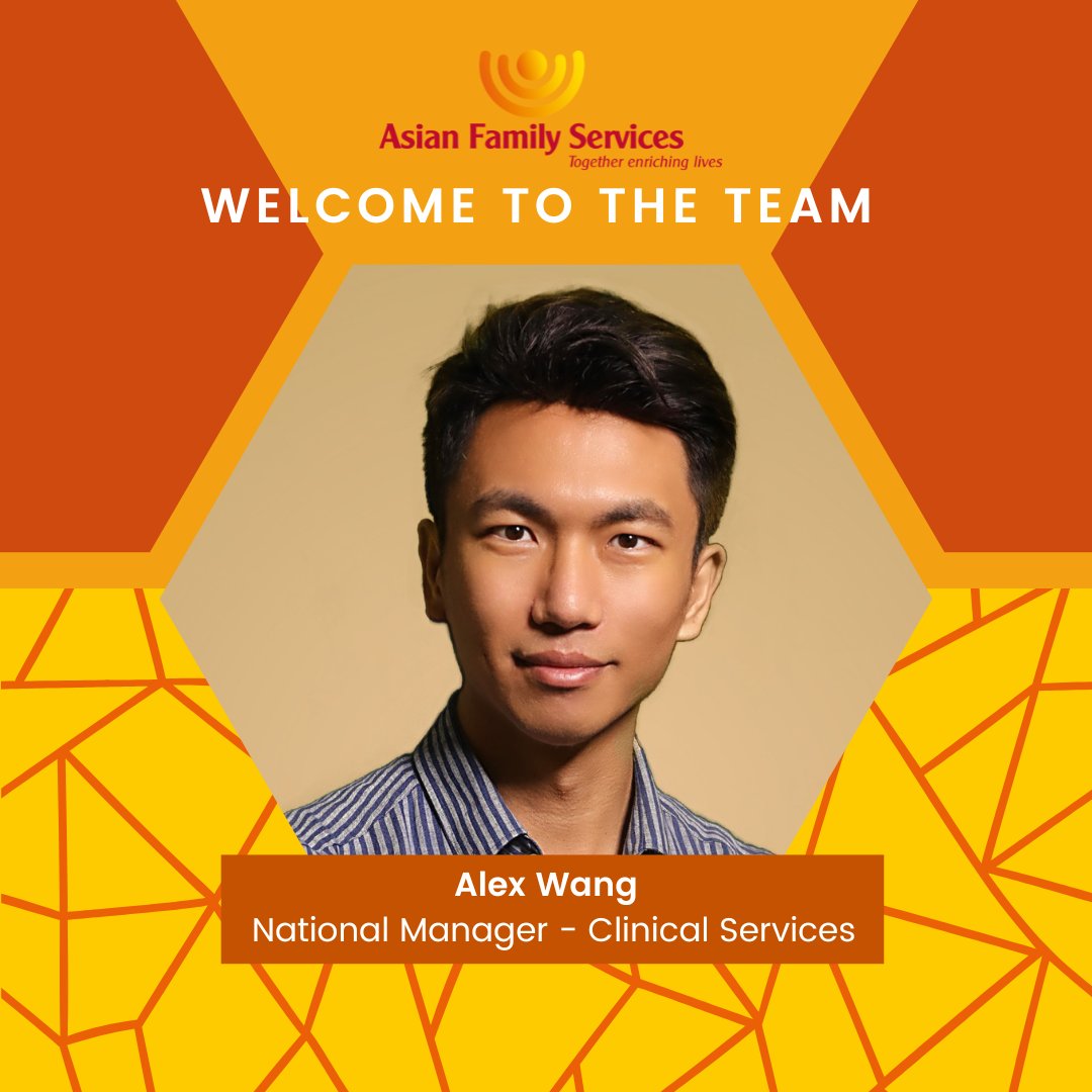 Asian Family Services is thrilled to welcome Alex Wang as our National Manager - Clinical Services!  Alex brings extensive experience in social work, mental health, addiction, and leadership across various health sectors. 
Join us in welcoming Alex back to AFS! 🎉