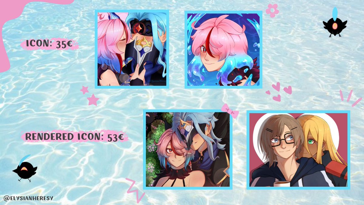 ElysianHeresy's tweet image. New and updated comm sheet is finally here! You can read the ToS in the post below 👇
But for any question about anything, feel free to send me a DM and I'll happily reply to you 🫶
Any interaction, likes and reposts, on this post are very very much appreciated, thank you! 🩷
