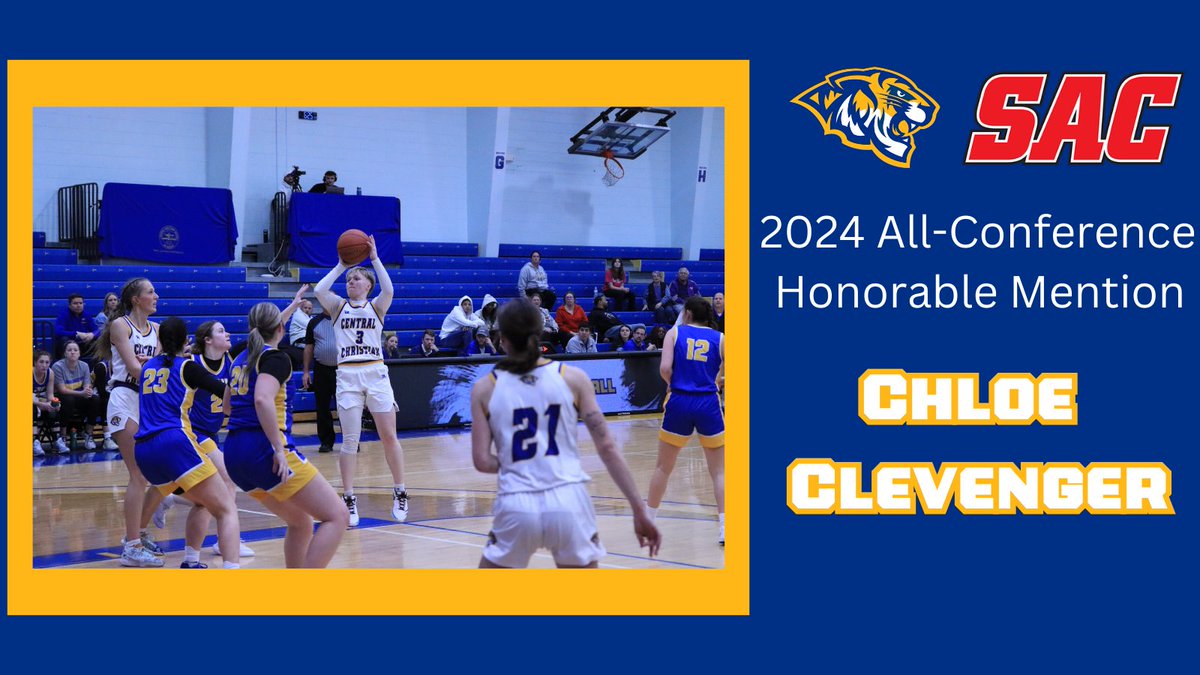 Congratulations to Chloe Clevenger for being named All-SAC Honorable Mention after a great season for the Tigers! #ambush