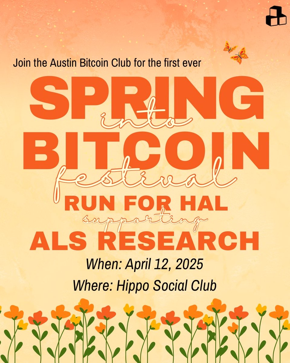 thebitcoinyogi's tweet image. Join us for the first ever Spring into Bitcoin event on Saturday, April 12th! 

The day will feature a Run for Hal, benefitting the ALS Network&apos;s Hal Finney ALS/MND fund as part of the @RunningBTC21k #RunforHal world tour!

@AustinBTCclub @RBitcoiners @SABTCclub @bitcoincommons