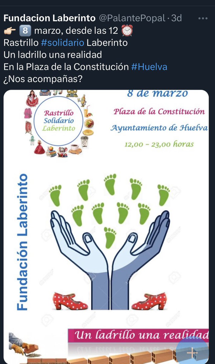 🌧️ APLAZAMOS el mercadillo solidario ⛈️
👉🏻 nueva fecha 📆 5️⃣ de #abril 
Os seguiremos informando