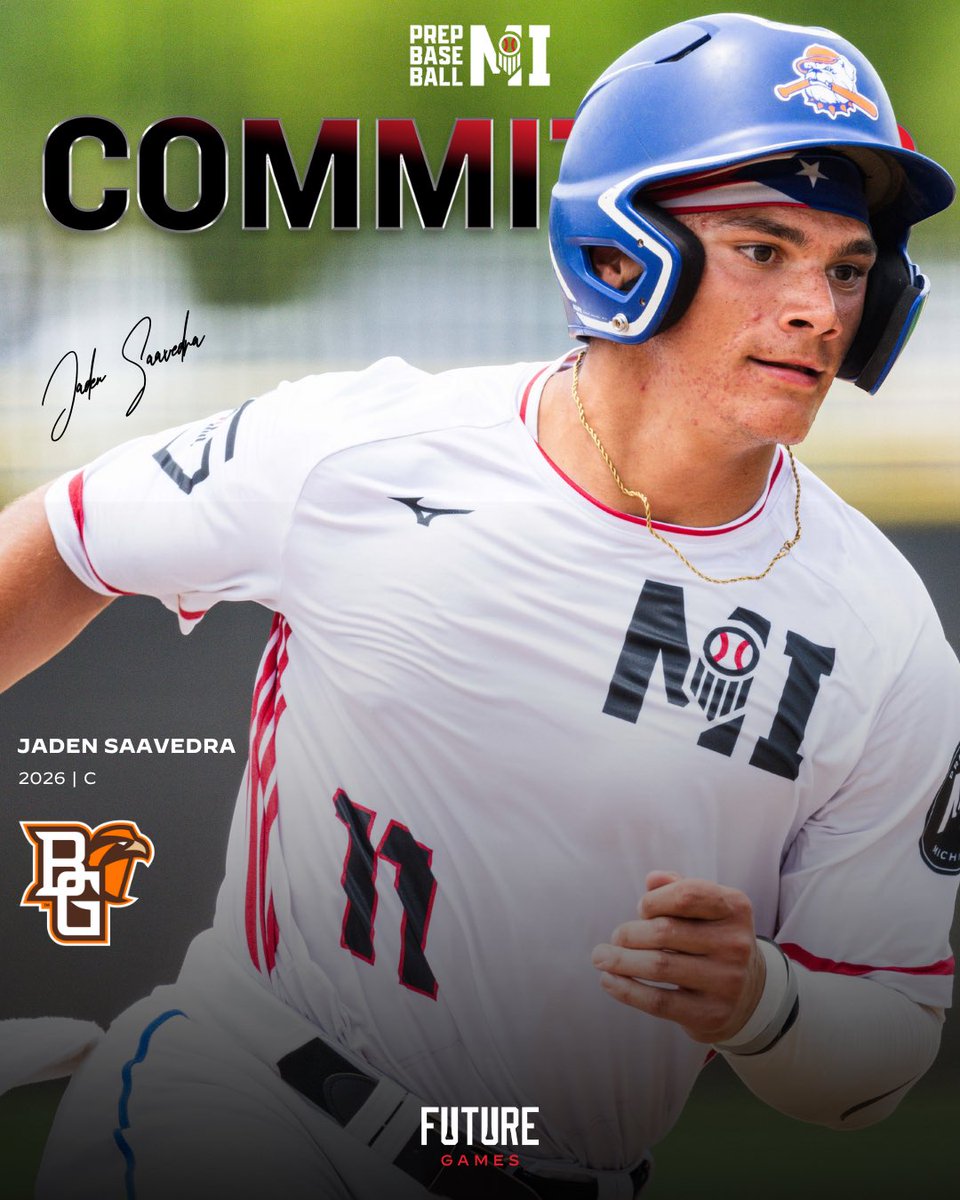 Prep Baseball Michigan (@prepbaseballmi) on Twitter photo Congrats to 2026 C Jaden Saavedra (South Lyon East) on his commitment to Bowling Green State University
Commitment #️⃣1️⃣2️⃣ from last year’s Future Games roster
#PBFG24 | <a href="/prepbaseball/">Prep Baseball</a> Congrats to 2026 C Jaden Saavedra (South Lyon East) on his commitment to Bowling Green State University
Commitment #️⃣1️⃣2️⃣ from last year’s Future Games roster
#PBFG24 | <a href="/prepbaseball/">Prep Baseball</a>
