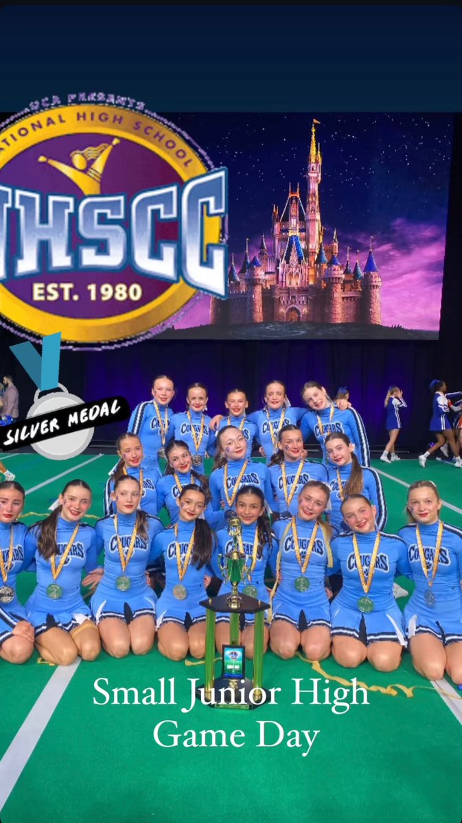 We were super excited and proud to support these dedicated young ladies this year at the NHSCC Small Junior High Game Day division. Congrats on Ellis Middle School in Hendersonville, TN for brining home a silver medal! 🥈🏆🥳