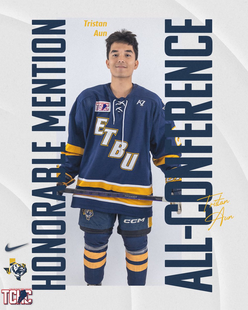 ETBU_Hockey's tweet image. Congratulations to our TCHC All-Conference selections!

#TexasTigers #feartheroar🐅 #TCHC