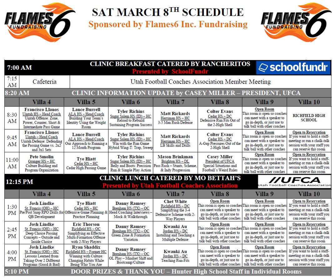 Most Updated Speaker Lineup for the 2025 UFCA Clinic March 7-8 at Taylorsville HS! One of our favorite weekends of the year. See everyone soon!