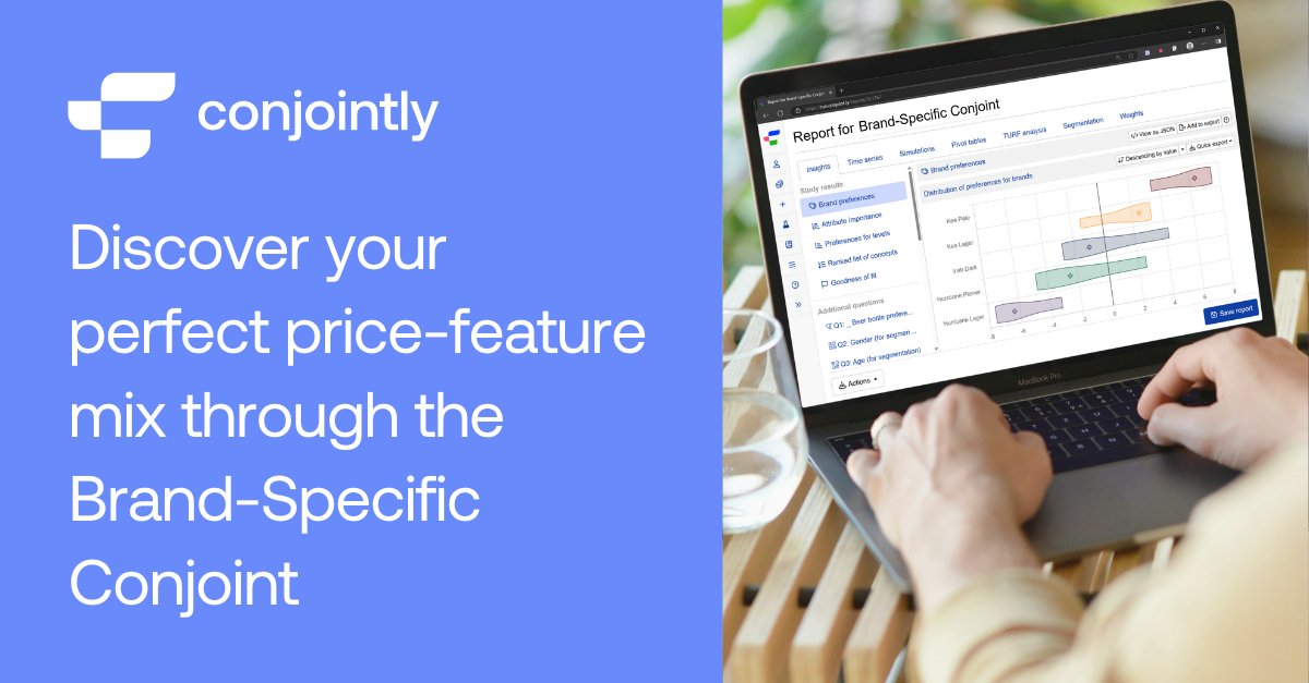 Brand-Specific Conjoint helps you simulate your market competition and understand how your product performs against competitors at different price points and feature combinations in your market.

▶ Discover the benefits of Brand-Specific Conjoint: conjointly.com/products/brand…