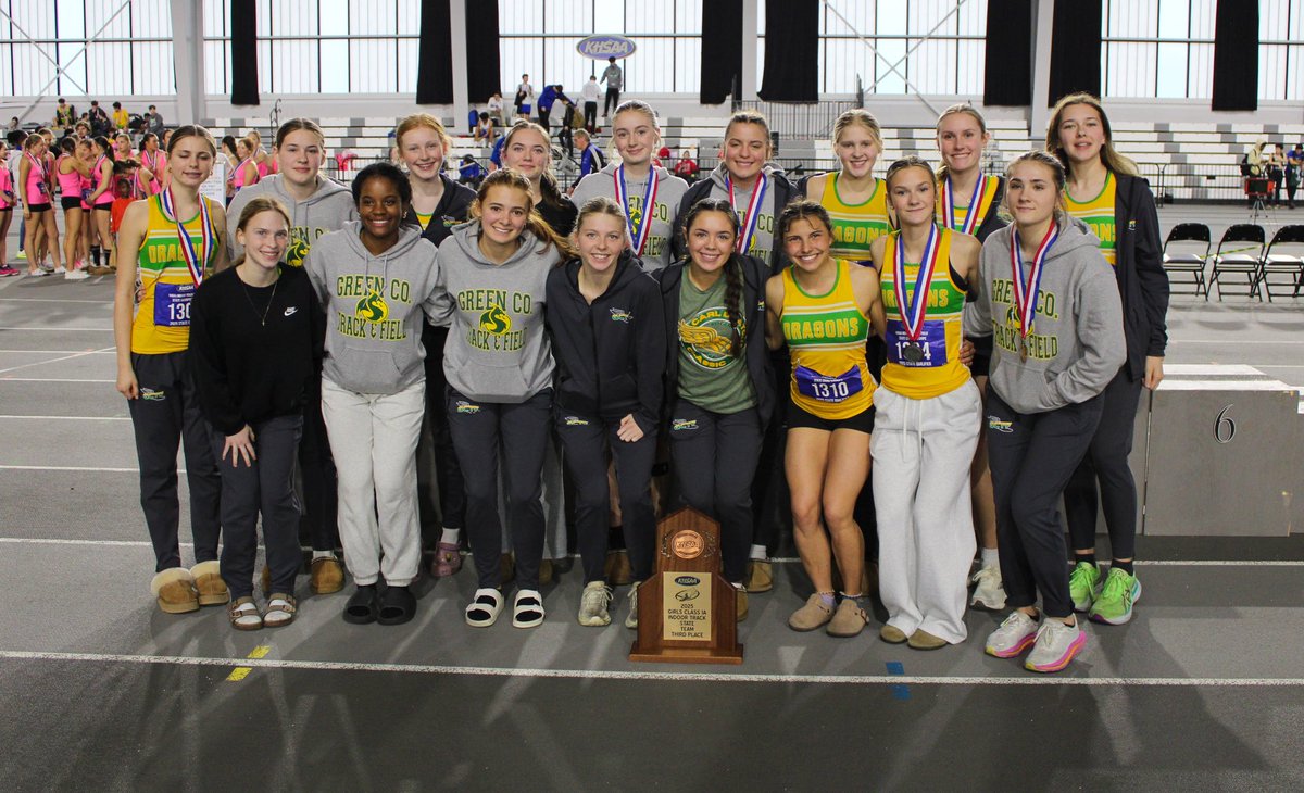 KHSAA Events (@khsaaevents) on Twitter photo CLASS 1A
Congrats to Green County, girlsโ indoor track and field state third-place team. #khstr
<a href="/MSHeartland_/">MileSplit Heartland</a> <a href="/jenschoenegge/">JenniferSchoeneggePhotography</a> Kelly Crume CLASS 1A
Congrats to Green County, girlsโ indoor track and field state third-place team. #khstr
<a href="/MSHeartland_/">MileSplit Heartland</a> <a href="/jenschoenegge/">JenniferSchoeneggePhotography</a> Kelly Crume