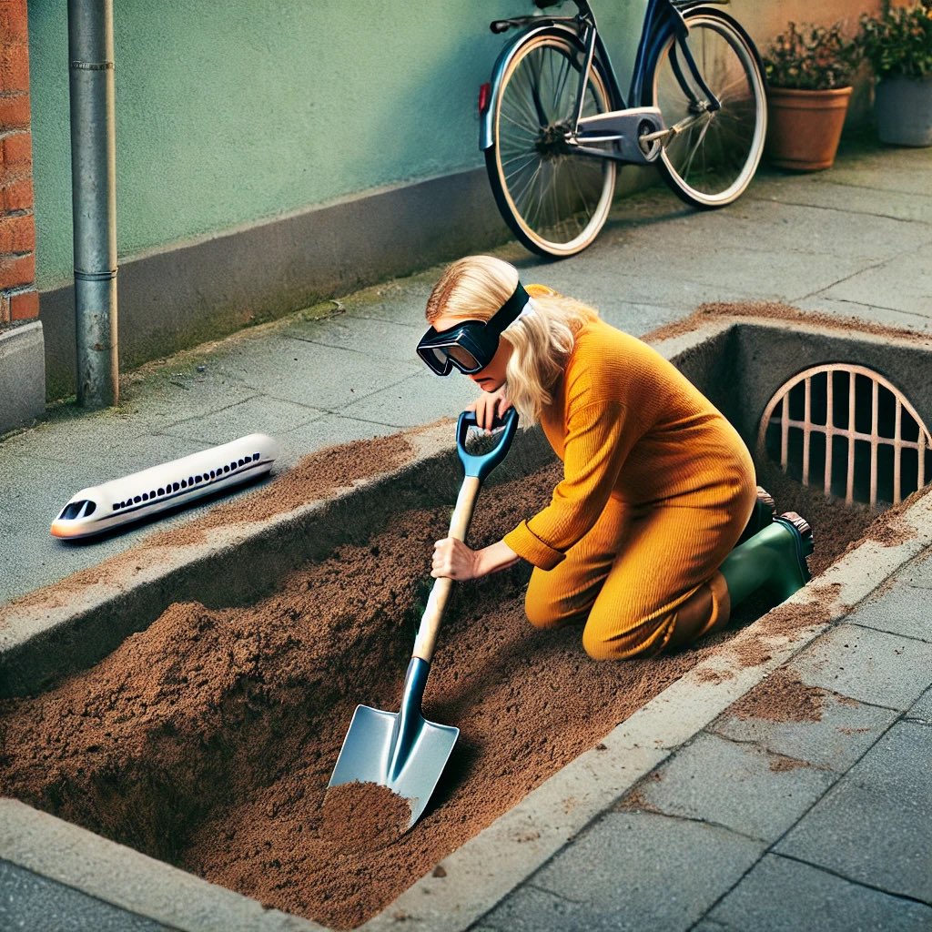 DreamTeslaGone's tweet photo. 📌 Day 14 Post – “Hyperloop Job Search”
Considered digging my own Hyperloop tunnel… just to escape. Made it about three inches before realizing I am not @elonmusk Now I live in the hole. 🚇💀. Kind of nice too.
#Tesla #ModelB #HyperloopFail #NowHiring