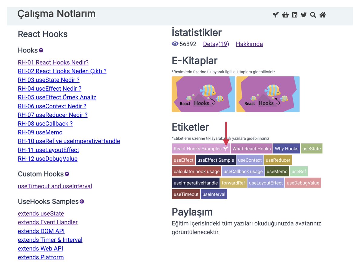 odayibasi's tweet image. Etiketlerde onurdayibasi.com/react-hooks/ bitki sembolü EnterpriseReact sitesinde yer alan örneklerin anlatıldığı Blog anlamına geliyor 

#CalismaNotlarim #EnterpriseReact #LearnReactUI