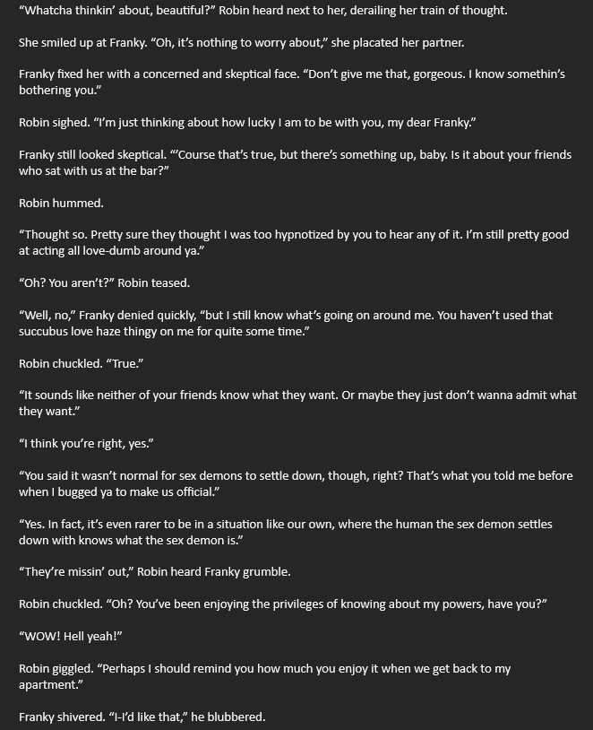sassycalico's tweet photo. WIP Wednesday again! I'm super excited to be able to post a WIP the second week in a row! This time, I'm working on something for Franky's birthday. Frobin spinoff from a ZoSan/SanZo incubus fic. 
#Frobin https://t.co/0eRQ9zRSEU
