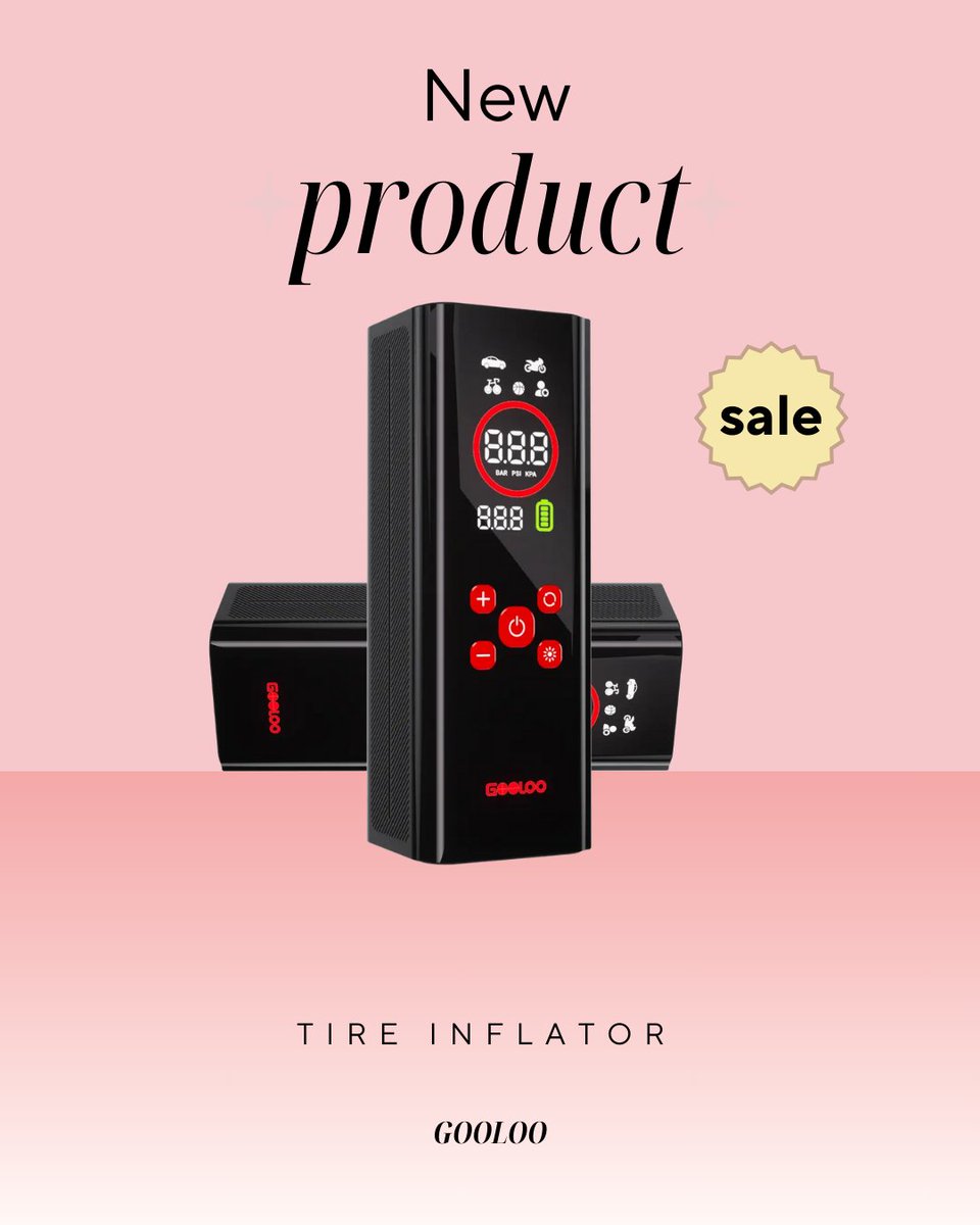 Gooloo_Global's tweet photo. Flat tire? No problem! 🚗💨
The GOOLOO AP150 PRO Tire Inflator is your roadside hero.
Fast, reliable, and compact. Never get stranded again!
⏰New products coming soon!⏰
👉Follow Retweet and DM @Gooloo_Global for discount code!
#RoadsideRescue #TireCare #GOOLOO https://t.co/TvdxtqQVWZ