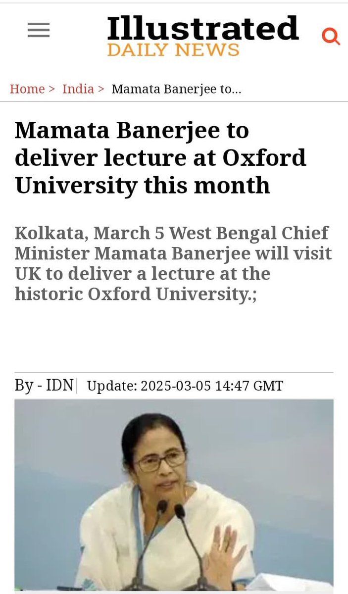 Sagarika Ghose (@sagarikaghose) on Twitter photo Well done to my alma mater <a href="/UniofOxford/">University of Oxford</a> to invite India’s ONLY living woman mass leader ( comparable to the late Indira Gandhi but IG had the benefit of family inheritance) to deliver a lecture. We can all listen and learn from the remarkable  <a href="/MamataOfficial/">Mamata Banerjee</a> Well done to my alma mater <a href="/UniofOxford/">University of Oxford</a> to invite India’s ONLY living woman mass leader ( comparable to the late Indira Gandhi but IG had the benefit of family inheritance) to deliver a lecture. We can all listen and learn from the remarkable  <a href="/MamataOfficial/">Mamata Banerjee</a>