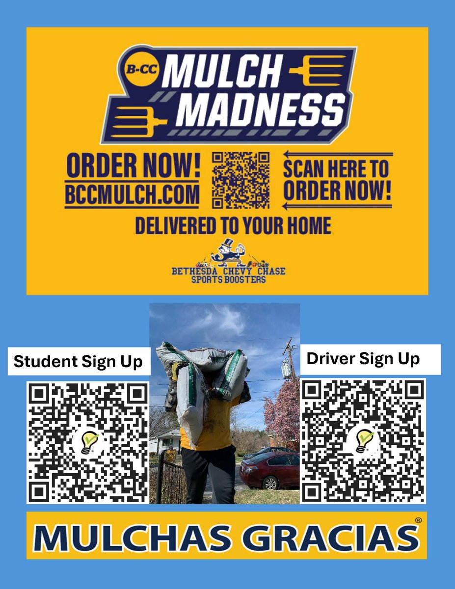 Buy your BCC Mulch today before the sale ends in a few days
Order now: bccmulch.com
Flowers are blooming and your garden will need some TLC and lots of BCC MULCH
SUPPORT BCC STUDENT ATHLETES: ORDER THE BEST Mulch in the DMV