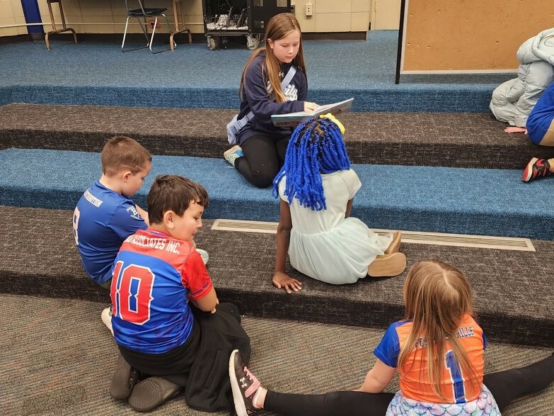 2nd and 4th grade joined forces for National African-American Read-In 📖