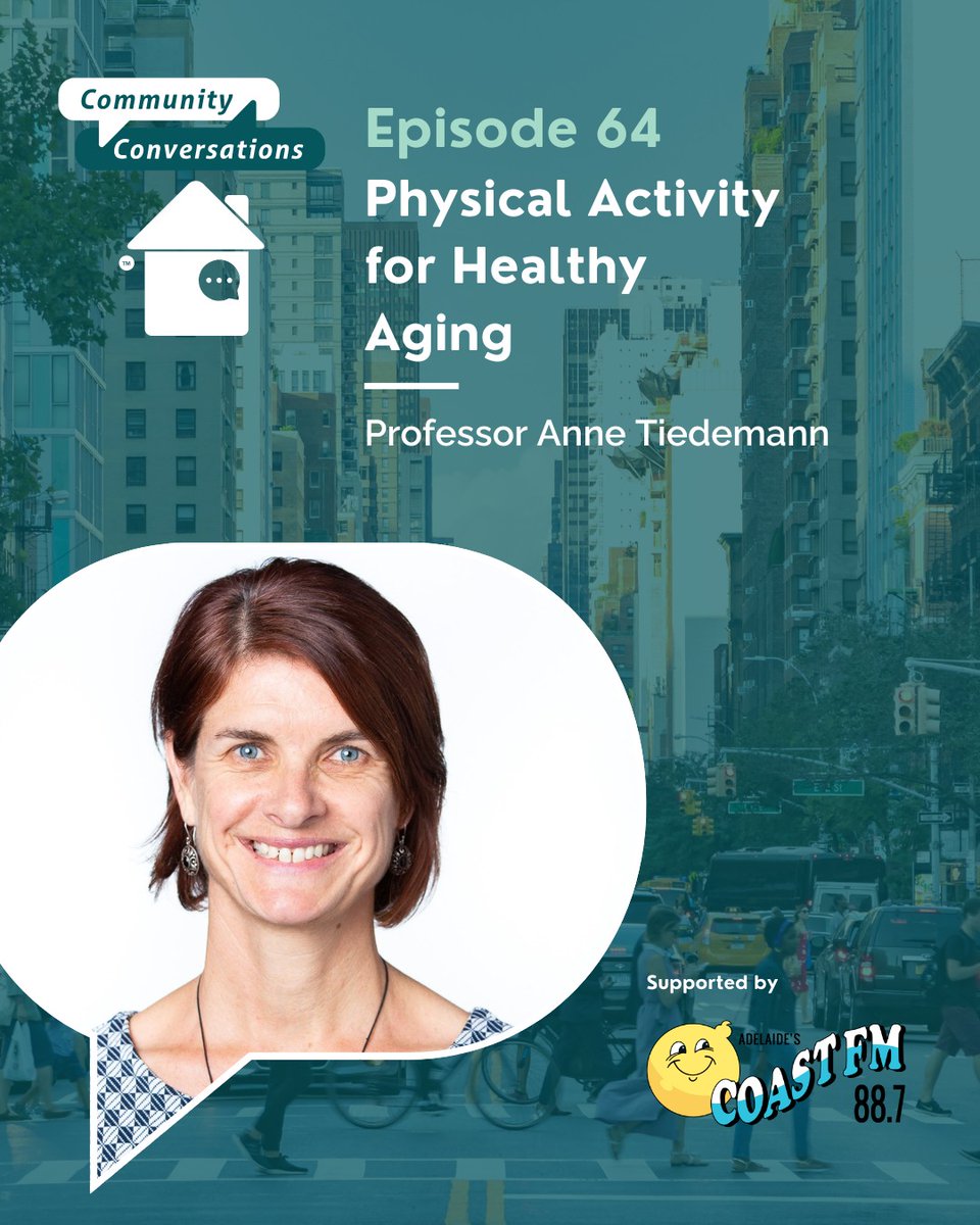 Institute for Musculoskeletal Health (@msk_health) on Twitter photo Prof <a href="/AnneTiedemann1/">Prof Anne Tiedemann</a> joined Community Centres SA to talk about the importance of #physicalactivity in healthy ageing in their latest Community Conversations podcast 🎧
Listen now: community-conversations-1.castos.com/episodes/physi… Prof <a href="/AnneTiedemann1/">Prof Anne Tiedemann</a> joined Community Centres SA to talk about the importance of #physicalactivity in healthy ageing in their latest Community Conversations podcast 🎧
Listen now: community-conversations-1.castos.com/episodes/physi…