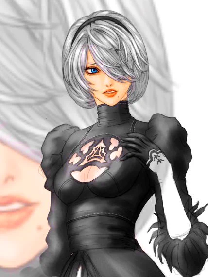 2b wipホクロと衣装にステッチ入れると、らしさがアップしますね 