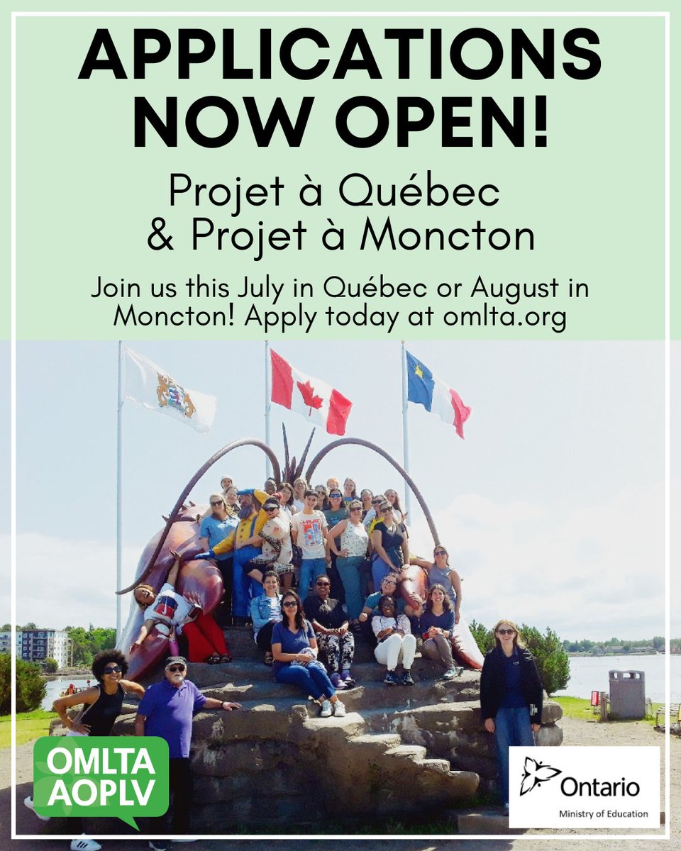 Applications are now open!

Apply today for Projet à Québec and Projet à Moncton. Have questions? Join us Thursday for an information session at 7:30pm! Register at bit.ly/paqpaminfo25
