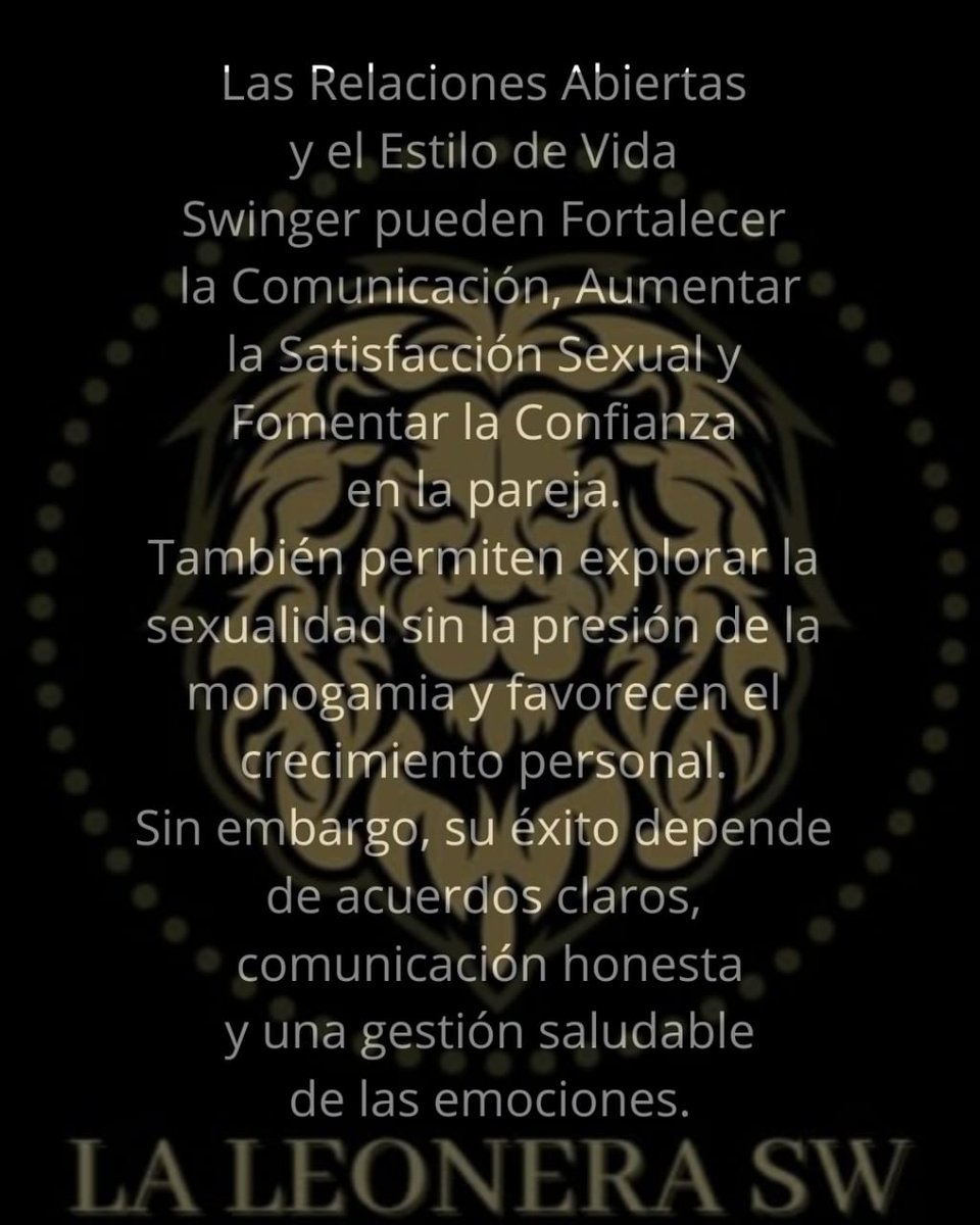 La leonera SW (@leoneraswpue) on Twitter photo SABADO 15 DE MARZO
Donde los límites desaparecen y el deseo manda🔥
<a href="/LeoneraSWPue/">La leonera SW</a>
No es un club, es una experiencia.
No es fantasía, es realidad. Un lugar exclusivo, diferente y seductor, donde cada mirada es una invitación y cada rincón esconde un secreto...
rsva: 2218480012 SABADO 15 DE MARZO
Donde los límites desaparecen y el deseo manda🔥
<a href="/LeoneraSWPue/">La leonera SW</a>
No es un club, es una experiencia.
No es fantasía, es realidad. Un lugar exclusivo, diferente y seductor, donde cada mirada es una invitación y cada rincón esconde un secreto...
rsva: 2218480012