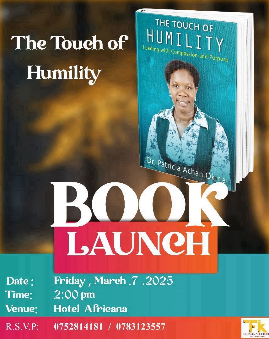 Kuganja Jovan joel (@joelkuganja) on Twitter photo "The Touch of Humility"—a book written by someone who truly embodies the virtue of humility <a href="/DrOkiria/">Dr Patricia Achan Okiria</a>. Excited for the launch and looking forward to being part of this special moment. Let’s all be there! #BookLaunch #TheTouchOfHumility "The Touch of Humility"—a book written by someone who truly embodies the virtue of humility <a href="/DrOkiria/">Dr Patricia Achan Okiria</a>. Excited for the launch and looking forward to being part of this special moment. Let’s all be there! #BookLaunch #TheTouchOfHumility