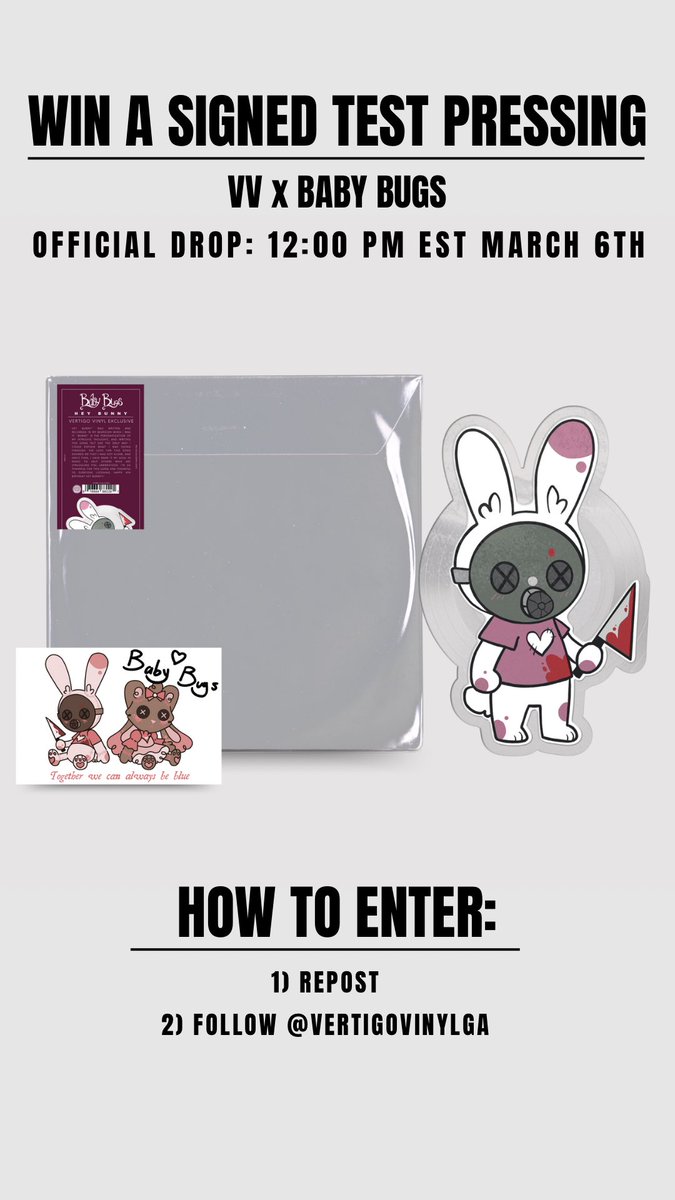 Bunny Vinyl /// Tomorrow 12 PM ET