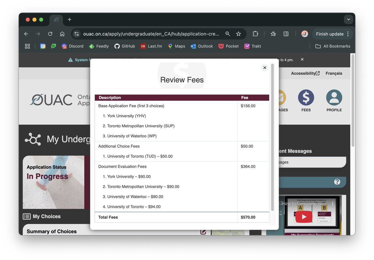 Having to spend $570 simply apply to a few post-secondary institutions is absolutely insane