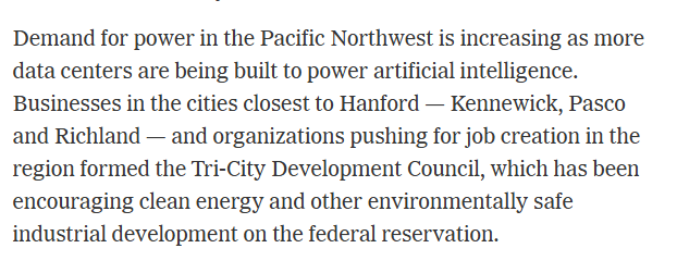 energy_FWD's tweet photo. We are indeed "all about the mix here" in Tri-Cities...

Hydro, nuclear, wind &amp; solar, fusion, batteries, hydrogen — we have, and want, it all!

You can read about our work to deploy the nation's largest solar &amp; battery storage project with Hecate Energy in the @NYTimes today: https://t.co/6INfbdoU50