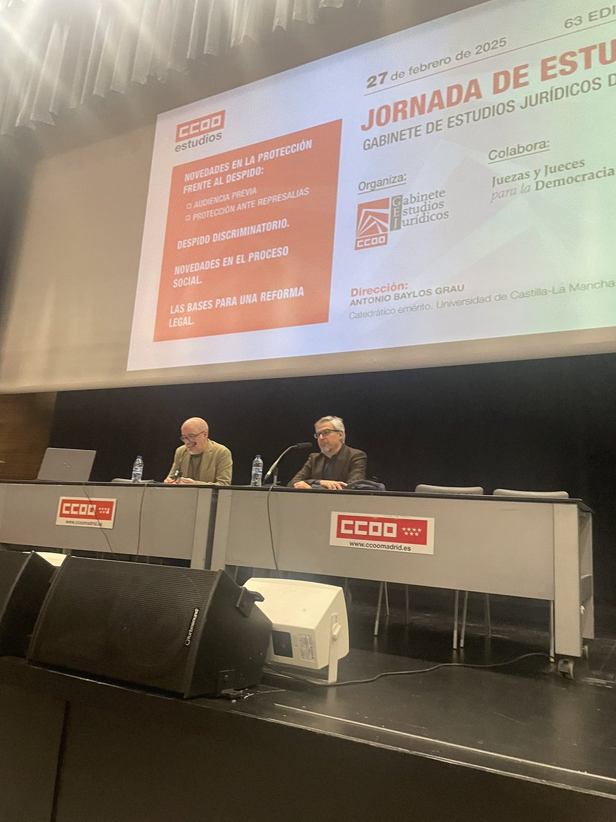 En la jornada de estudios del centro de estudios jurídicos <a href="/CCOO/">COMISIONES OBRERAS</a>