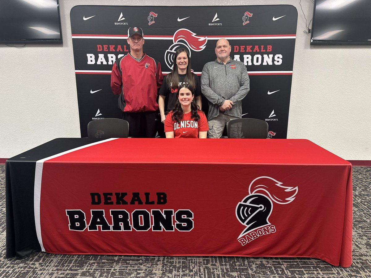 Official!! ❤️🤍🖤<a href="/DenisonSoftball/">Denison Softball</a> <a href="/BaronAthletics/">DeKalb High School Athletics</a>