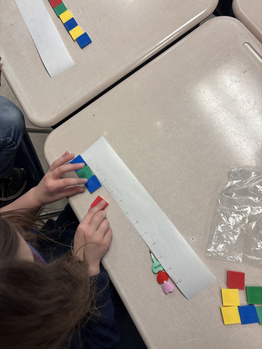 Measuring Magic at Owens Crossroads Elementary through hands-on w/ non-standard units, making rulers with tiles! 📏✨The joy of exploration is paving the way for deeper understanding of measurement. How do you make learning fun for your Ss? <a href="/AmstiUAH/">AMSTI-UAH</a> <a href="/ocreagles/">OCR Elementary</a>