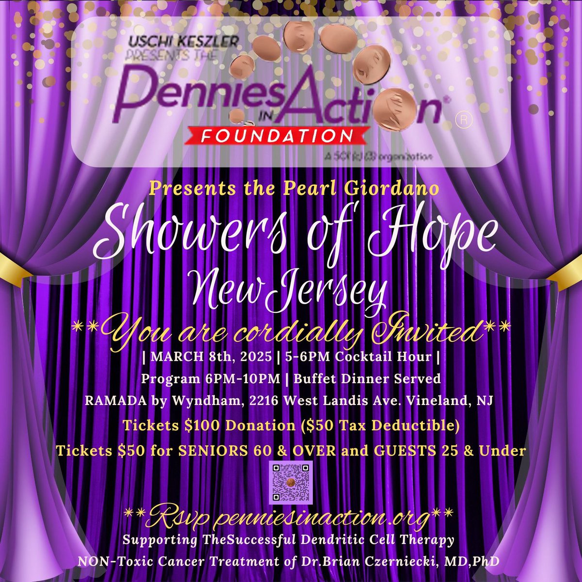 PenniesInAction's tweet photo. Honoring the life of service of Pearl Giordano, please join us this Saturday, space is limited for this inaugural event 🤩💜 #ForALIFEWithoutCancer
#KeepingFamiliesTogerher #TheAnswerToCancerArmy 💪🏼💜🤩 https://t.co/mRYlwOmSON