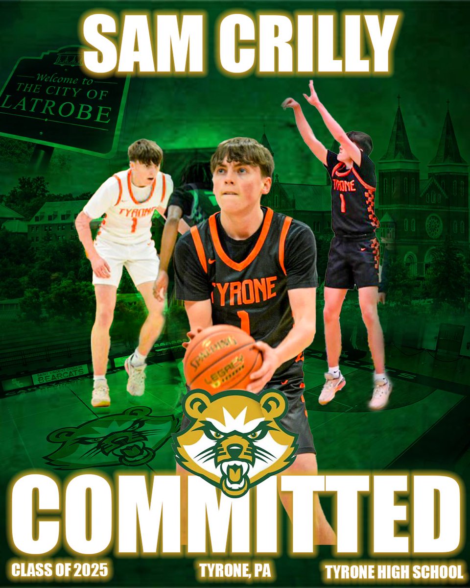Sam Crilly (@scrilly30) on Twitter photo Blessed to announce my commitment to Saint Vincent College. I want to thank all of my coaches, teammates, friends and family for helping me get to this point.
<a href="/SVCHoops/">SVC Men's Basketball</a> @D_Stone_22 <a href="/SD_Phillips/">Shane Phillips</a> <a href="/SVC_Bearcats/">SVC Bearcats</a> Blessed to announce my commitment to Saint Vincent College. I want to thank all of my coaches, teammates, friends and family for helping me get to this point.
<a href="/SVCHoops/">SVC Men's Basketball</a> @D_Stone_22 <a href="/SD_Phillips/">Shane Phillips</a> <a href="/SVC_Bearcats/">SVC Bearcats</a>