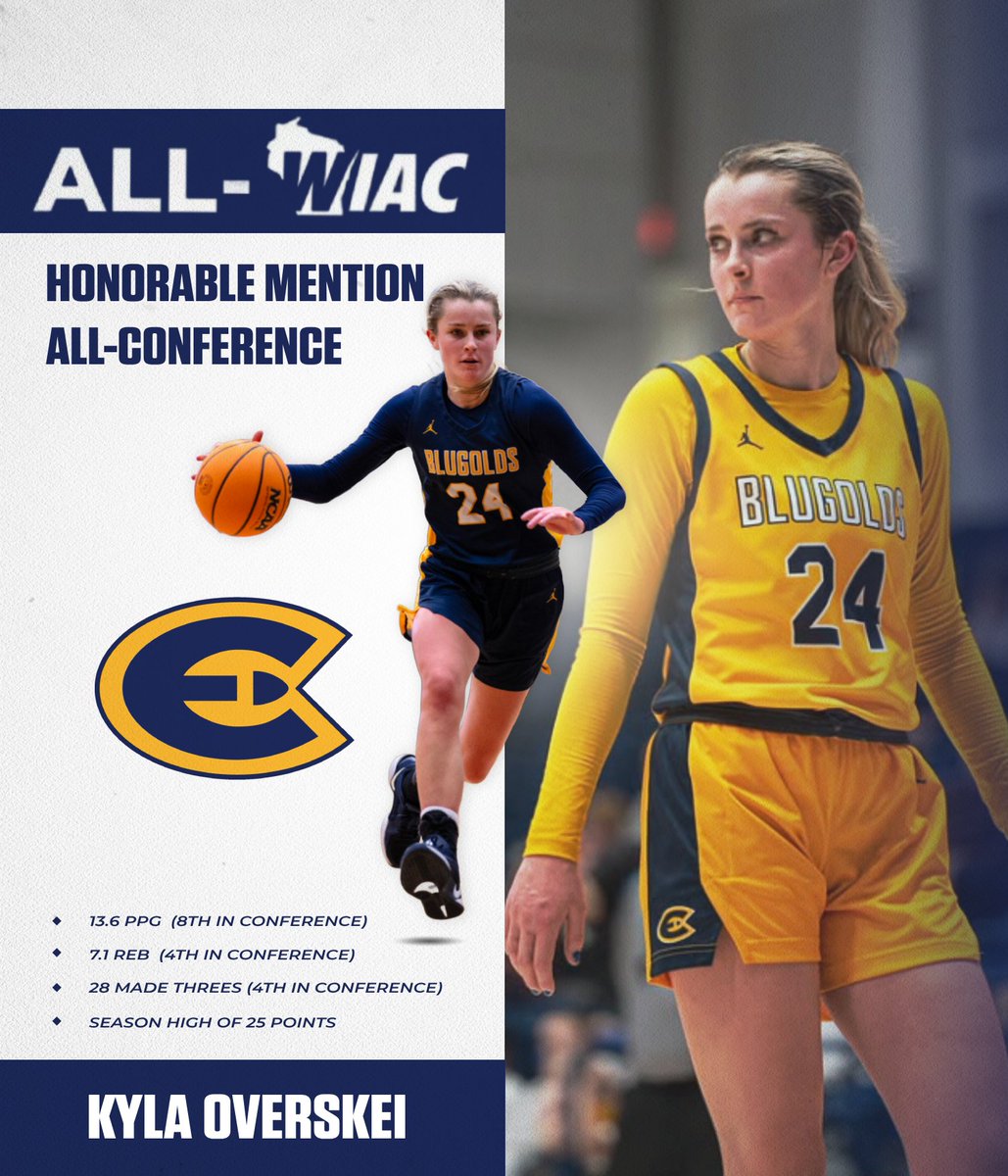 UWECWBB's tweet photo. Congrats to @KOverskei on receiving @wiacsports honors.

Honorable Mention All-WIAC
- Led team in scoring, rebounding, made threes
- 14 games of 15+ and a season-high of 25.
- 2nd on team in assists https://t.co/0CA6oUkgge
