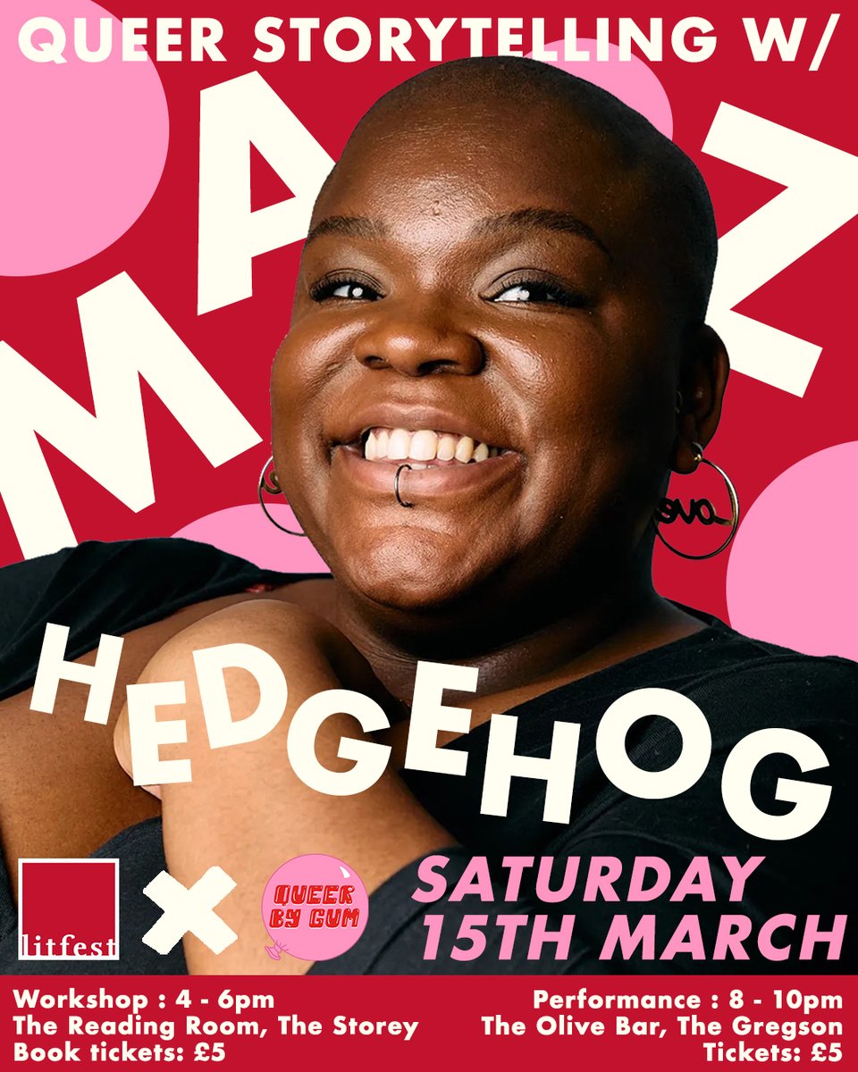 We are delighted to once again by home to some of the incredible LitFest programme this year.

We welcome poet and theatre maker Maz Hegehog for an evening of Queer Storytelling 💕❤️‍🔥💕

gregson.co.uk/event/litfest-…