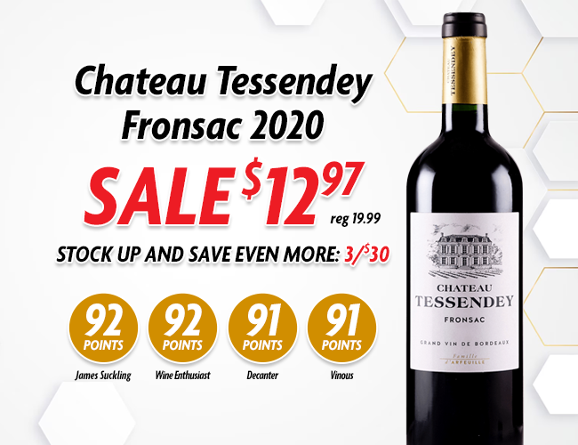 Chateau Tessendey 2020
SALE $12.99 or 3/$30
BUY NOW👉InternetWines.com