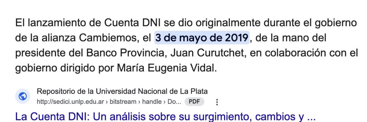 Es tan cinico <a href="/Kicillofok/">Axel Kicillof</a>, que se hace aplaudir por la CUENTA DNI, algo que nació en el Banco Provincia, con Cambiemos en la Gobernación. Y que él volvió a lanzar, adjudicándose la idea, en 2020. Y no lo digo yo, lo dice la Universidad Nacional de Plata.