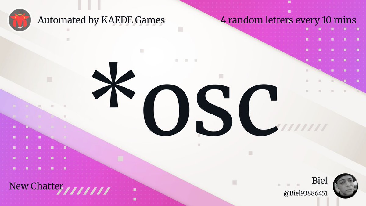 4letter_'s tweet image. *osc