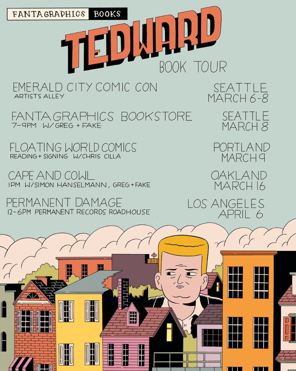 Fantagraphics (@fantagraphics) on Twitter photo Tedward is out 3/18 and <a href="/JoshPettinger/">Josh Pettinger</a> is going on tour: he'll be at <a href="/emeraldcitycon/">Emerald City Comic Con</a>, the Fantagraphics Bookstore & Gallery, <a href="/floating_world/">Floating World Comics</a>, <a href="/capecowlcomics/">Cape and Cowl Comics</a>, and Permanent Damage--head to ow.ly/GTLG50VbsqU for details! Tedward is out 3/18 and <a href="/JoshPettinger/">Josh Pettinger</a> is going on tour: he'll be at <a href="/emeraldcitycon/">Emerald City Comic Con</a>, the Fantagraphics Bookstore & Gallery, <a href="/floating_world/">Floating World Comics</a>, <a href="/capecowlcomics/">Cape and Cowl Comics</a>, and Permanent Damage--head to ow.ly/GTLG50VbsqU for details!
