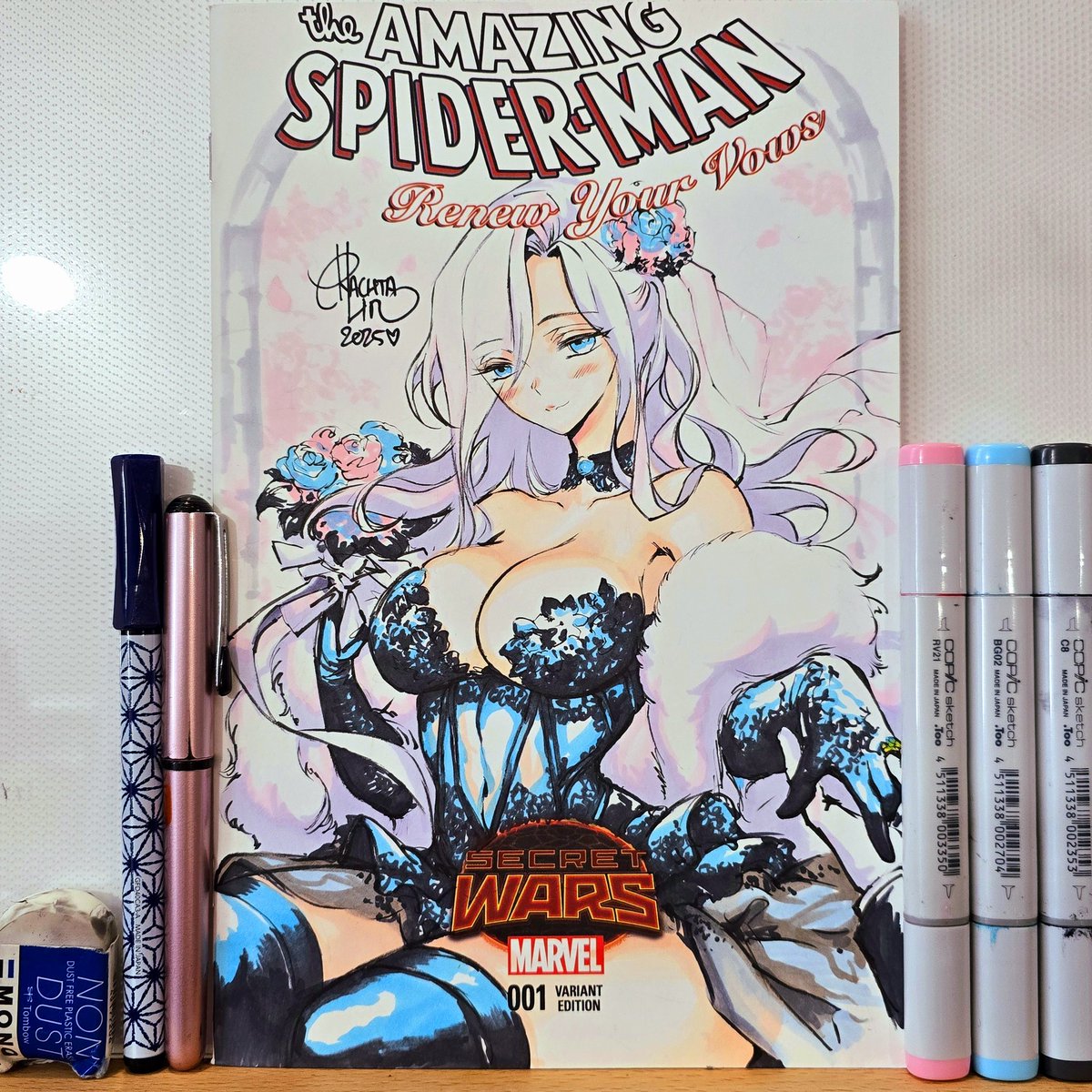Art of Rachta Lin (@rachta_lin) on Twitter photo #ECCC2025 Black Cat in wedding dress, designed by me! ๐๐ฐ๐โโฌ๏ธ๐ Had lots of fun with this commission~๐ฅฐ Thank you for such a fun project! ๐๐ Currently setting up my <a href="/emeraldcitycon/">Emerald City Comic Con</a> table! ๐ชCya all tmr in Artist Alley A30 ๐
#BlackCat #feliciahardy #marvelcomics #marvel #ECCC2025 Black Cat in wedding dress, designed by me! ๐๐ฐ๐โโฌ๏ธ๐ Had lots of fun with this commission~๐ฅฐ Thank you for such a fun project! ๐๐ Currently setting up my <a href="/emeraldcitycon/">Emerald City Comic Con</a> table! ๐ชCya all tmr in Artist Alley A30 ๐
#BlackCat #feliciahardy #marvelcomics #marvel