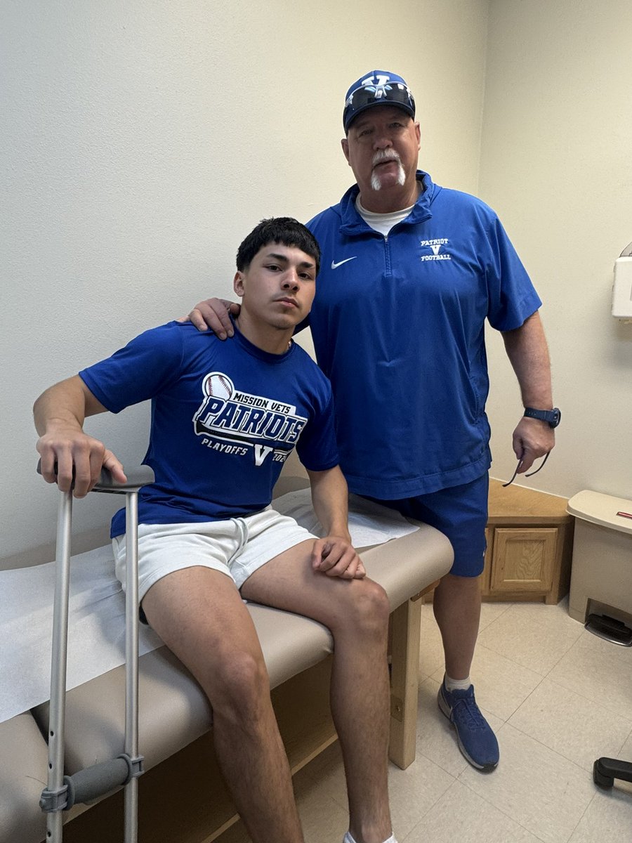 When your stud gets good news at the doctors office, you take a picture (and you take a BIG sigh of RELIEF!!!)!! Really happy Ryan Guerra will be back 100 % before we know it!! Terrific young man and a true leader of our team!!
#oneheartbeat