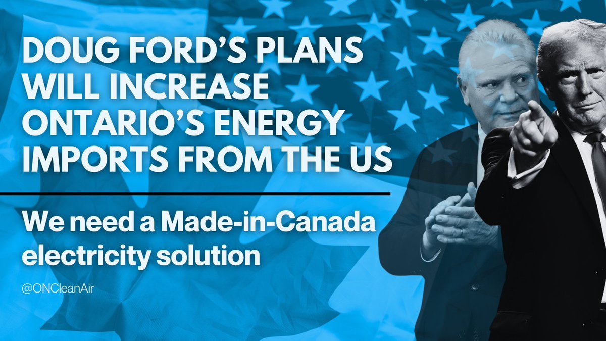 ᴏɴᴛᴀʀɪᴏ ᴄʟᴇᴀɴ ᴀɪʀ ᴀʟʟɪᴀɴᴄᴇ 🇨🇦 (@oncleanair) on Twitter photo <a href="/fordnation/">Doug Ford</a>'s campaign centered on standing up to Donald Trump - yet his energy plans will increase #Ontario’s dependency on the U.S..
Choosing #renewables for #Ontario is the made-in-Canada energy solution we need. #🇨🇦
cleanairalliance.org/ontarios-elect…
#BuyCanadian #onpoli #phaseoutgas <a href="/fordnation/">Doug Ford</a>'s campaign centered on standing up to Donald Trump - yet his energy plans will increase #Ontario’s dependency on the U.S..
Choosing #renewables for #Ontario is the made-in-Canada energy solution we need. #🇨🇦
cleanairalliance.org/ontarios-elect…
#BuyCanadian #onpoli #phaseoutgas