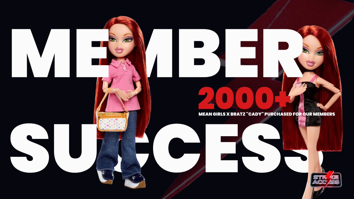 WE BROKE RECORDS, AGAIN. 🚨

Over 2,000 Bratz x Mean Girls "Cady" dolls secured.

The Bratz community is in full meltdown mode. 😳

Our members ate. 

No stress. No effort. No missing out.

We move different. 

You in or nah?