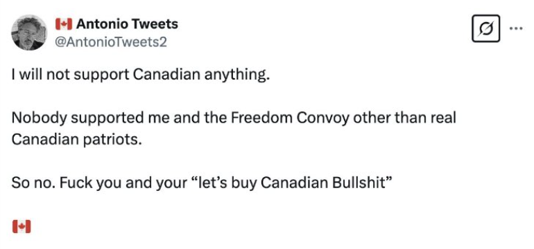 ItsDeanBlundell's tweet photo. Every Convoy knob is begging for a US invasion. 

They were never patriots. They were always mentally unstable traitors. 

We should start a relocation fund for these twats. https://t.co/rS7126DfNt