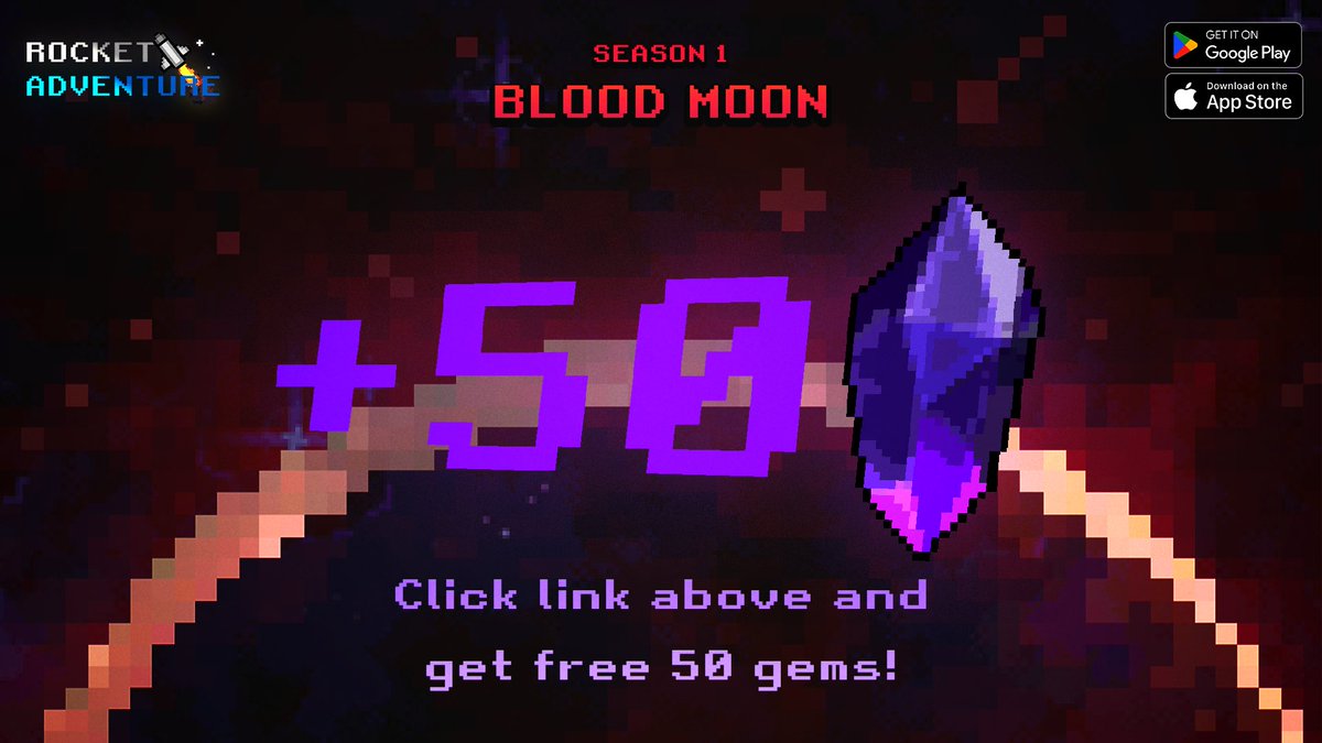 ridexDev's tweet photo. Get ready for Rocket Adventure Season 1: Blood Moon with 💎 FREE 💎 50 Gems!
https://t.co/LBimJwngPc https://t.co/3yR5gBsRUy