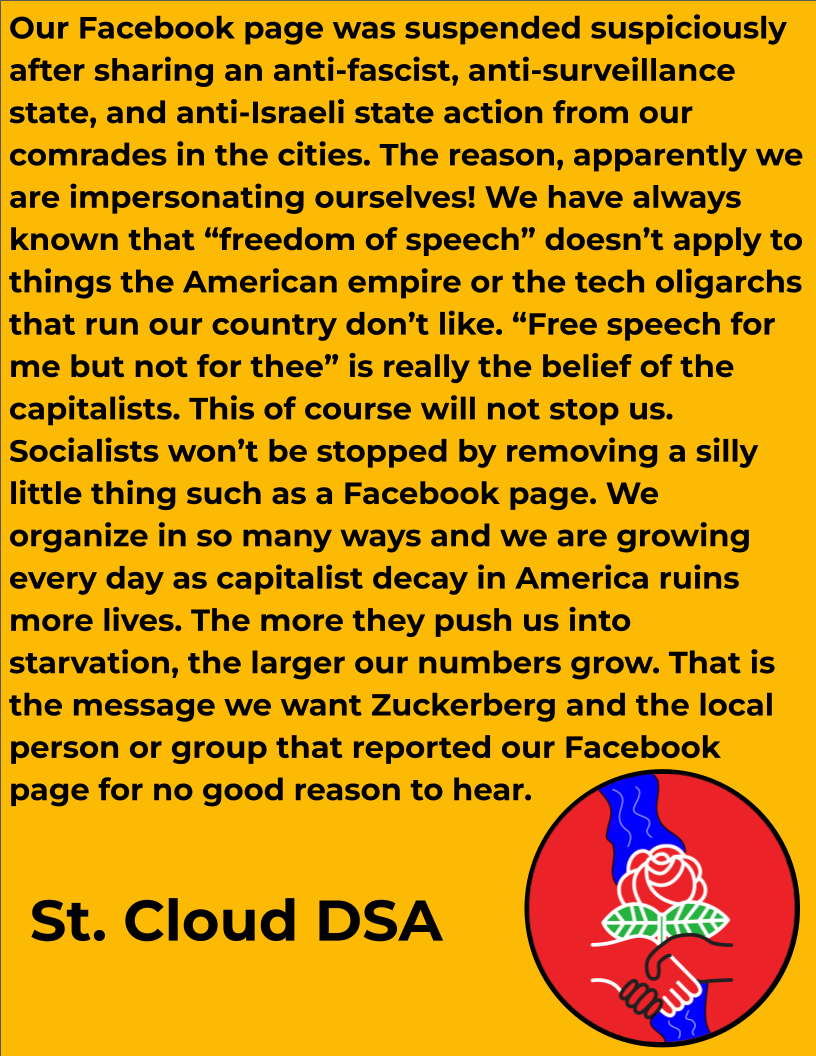 dsa_st_cloud's tweet photo. @facebook https://t.co/MsrdQYcOhF https://t.co/o7vGzlYLB6
