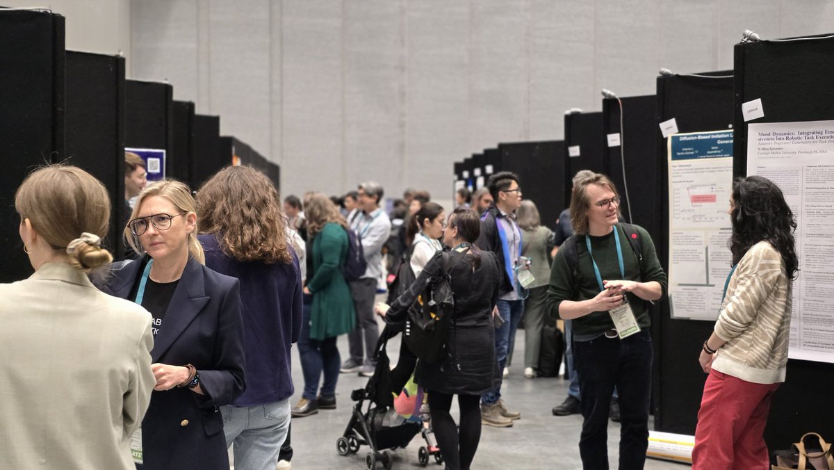 HRI_Conference's tweet image. Here’s a glimpse of the Pioneer Posters showcased during today’s break! 🚀✨ These innovative projects are shaping the future of human-robot interaction.
Swipe through to check them out! 📸🤖 #HRI2025 #RobotsForASustainableWorld