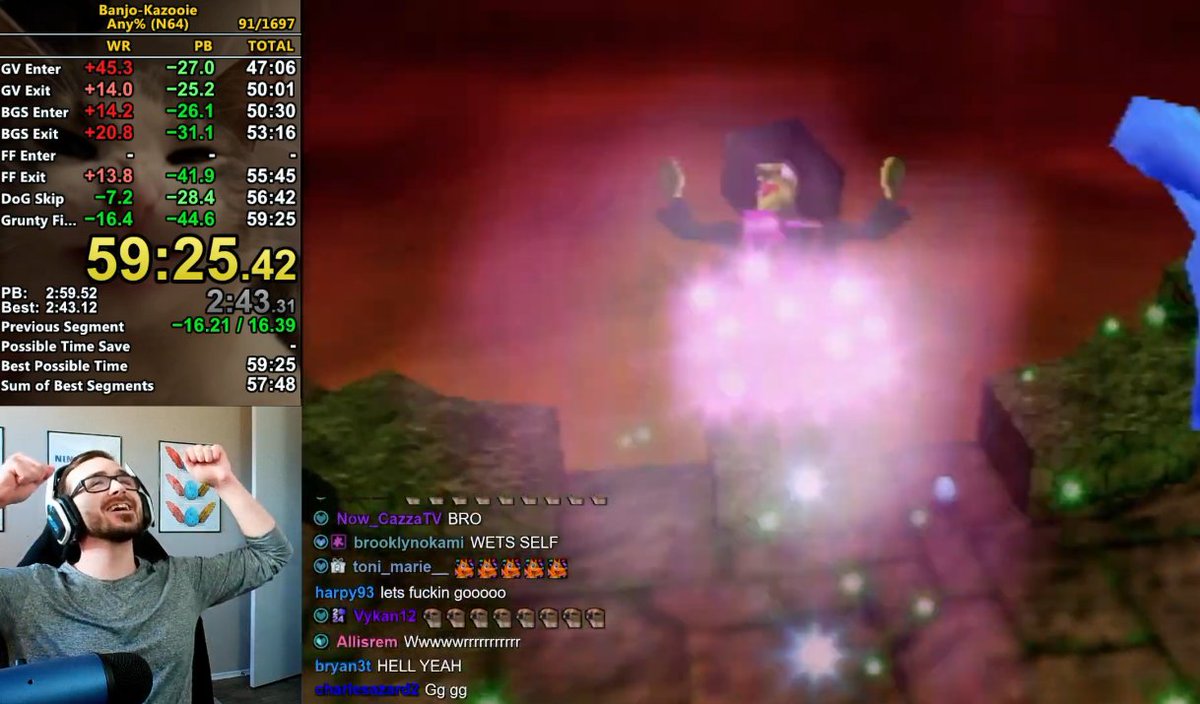 NEW BK ANY% (N64) WR!!!! 59:25!!!! After 39 days of attempts, we went from 1:04:39, to a 59:25!!! LET'S GOOOOOOOOOO!!!!