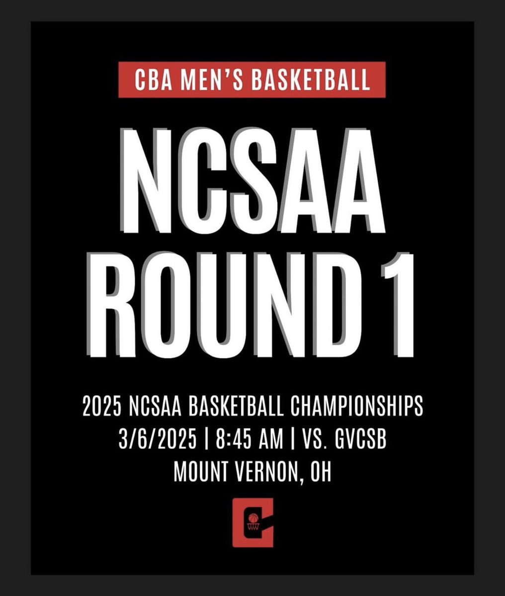 Heading to Mt Vernon Ohio, as Calvary will be playing in the NCSAA National tournament Thursday through Saturday to close out our season. 

Game 1 is Thursday morning at 8;45 against GVCS Broadfording (MD) at Energy Fieldhouse.