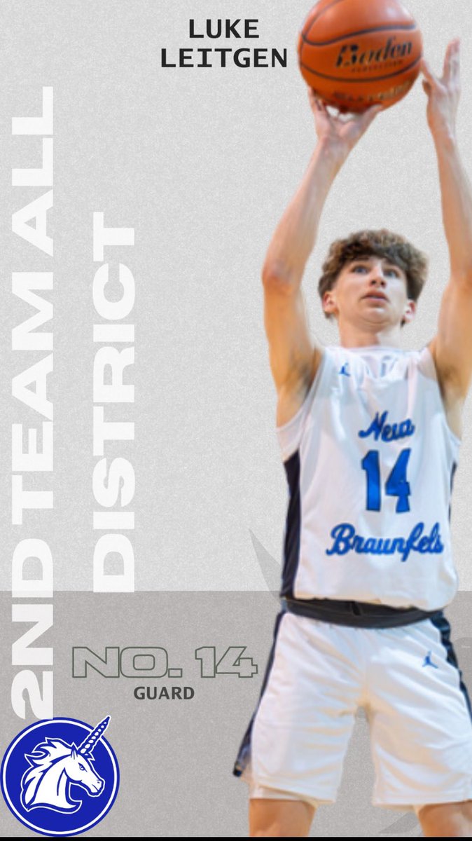 NBHS Unicorn Basketball (@unicorn_hoops) on Twitter photo Congrats to <a href="/luke_leitgen/">Luke Leitgen</a> for being named Second Team All District. <a href="/NewBraunfelsISD/">New Braunfels ISD</a> <a href="/AlamoCityHoops1/">Alamo City Hoops</a> Congrats to <a href="/luke_leitgen/">Luke Leitgen</a> for being named Second Team All District. <a href="/NewBraunfelsISD/">New Braunfels ISD</a> <a href="/AlamoCityHoops1/">Alamo City Hoops</a>
